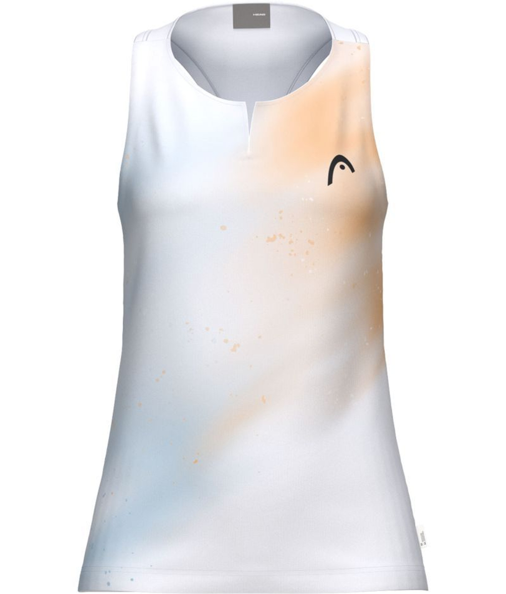 Женский топ теннисный Head Agility Tank - white/apricot