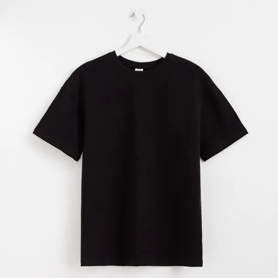 Футболка женская MINAKU: Оversize, цвет чёрный, р-р 50