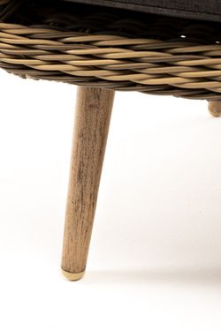 "Прованс" кресло из искусственного ротанга, цвет соломенный