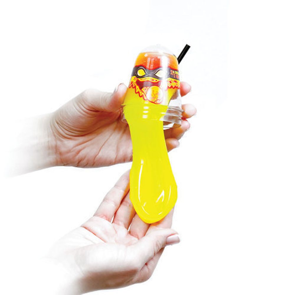 Слайм (лизун) "Slime Ninja", 2 в 1, желтый, красный, 130 г, ВОЛШЕБНЫЙ МИР, S130-2