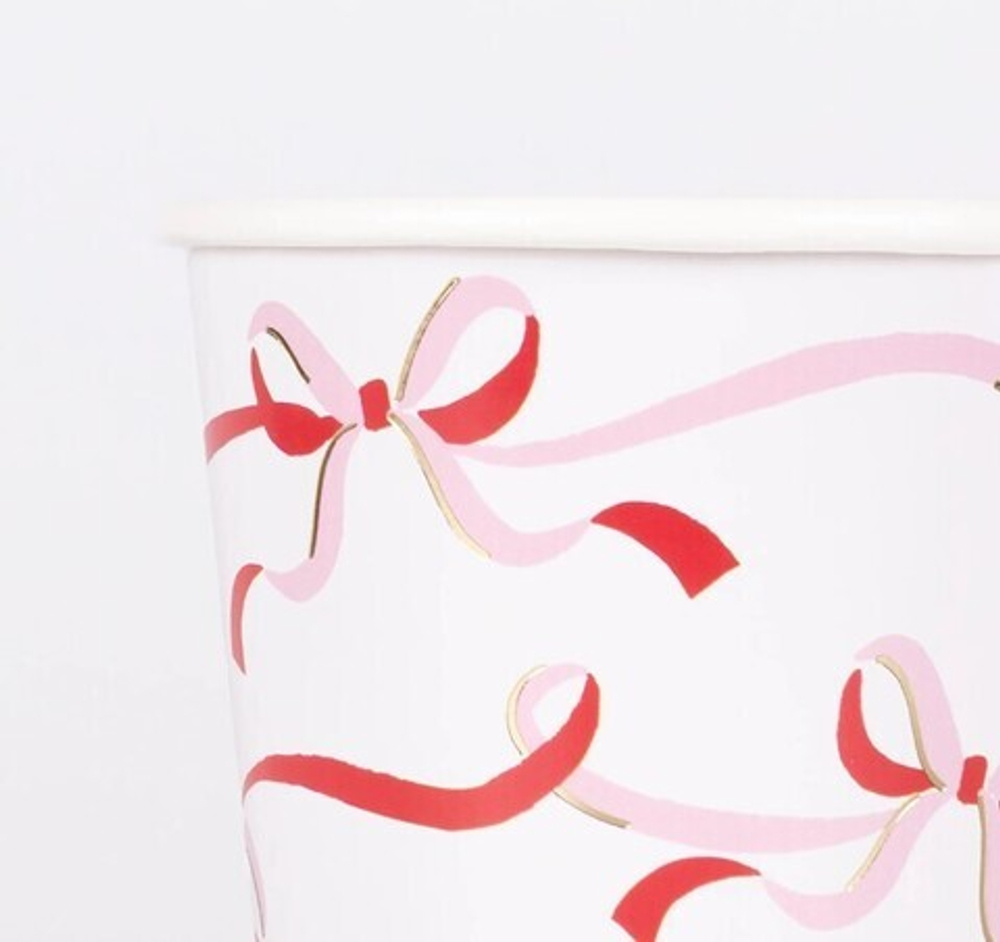 Стаканы "Красные бантики" 8 шт. (2025)