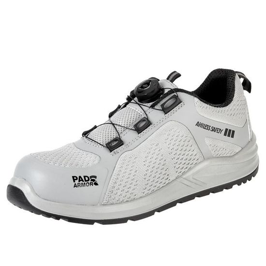 Полуботинки "Капер" с системой быстрой шнуровки, цв.светло-серый, ПУ/ПУ, КП