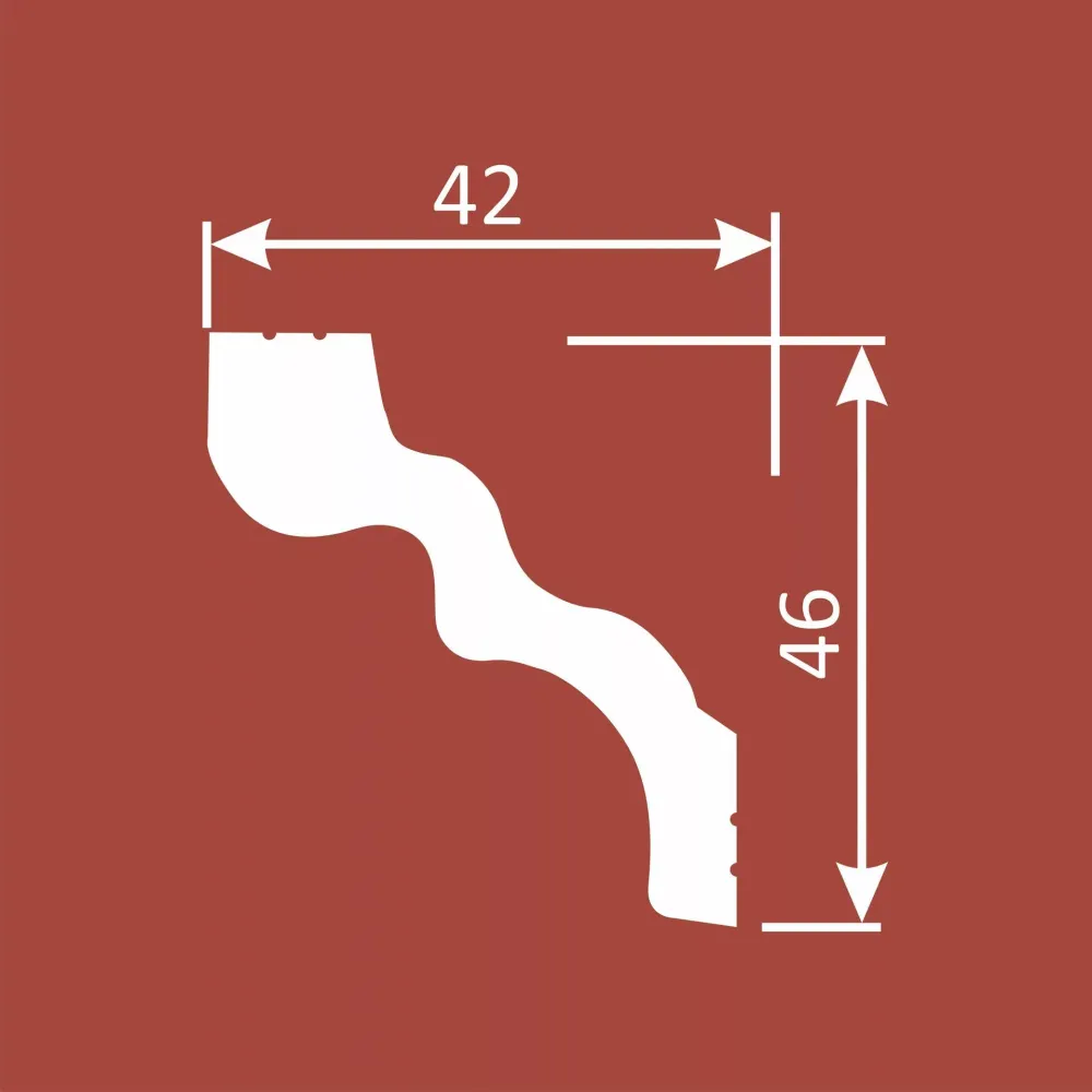Карниз Ecopolymer, 46x42 мм