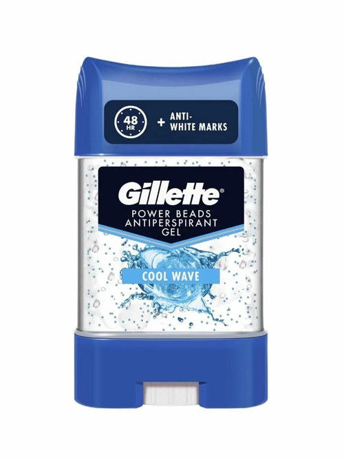 Gillette Дезодорант-антиперспирант мужской гелевый с микро-гранулами Cool Wave Power Beads высокая степень защиты 48 часов, 75 мл (3374)