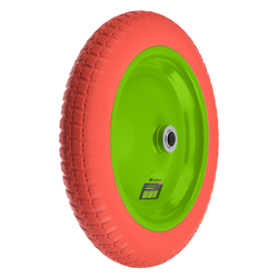 Колесо полиуретановое 3.00-8, длина оси 80 мм, подшипник 20 мм Сибртех