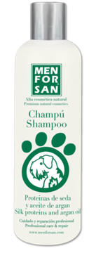 Men For San шампунь для собак с протеином шелка и маслом арганы 300 мл