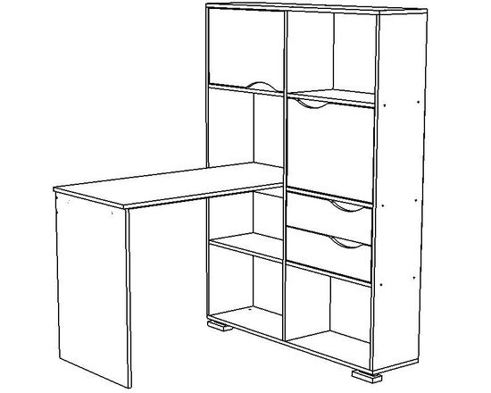 Стол ЛАВОРО /1100*1500*1103/ правый анкор тёмный