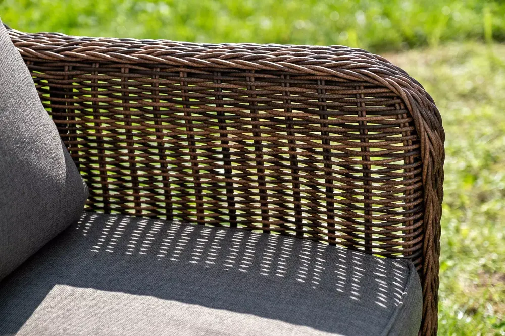 "Гляссе" лаунж-зона из искусственного ротанга, цвет коричневый