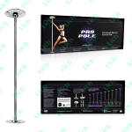 Металлический профессиональный шест для танцев с крутящейся ромпой