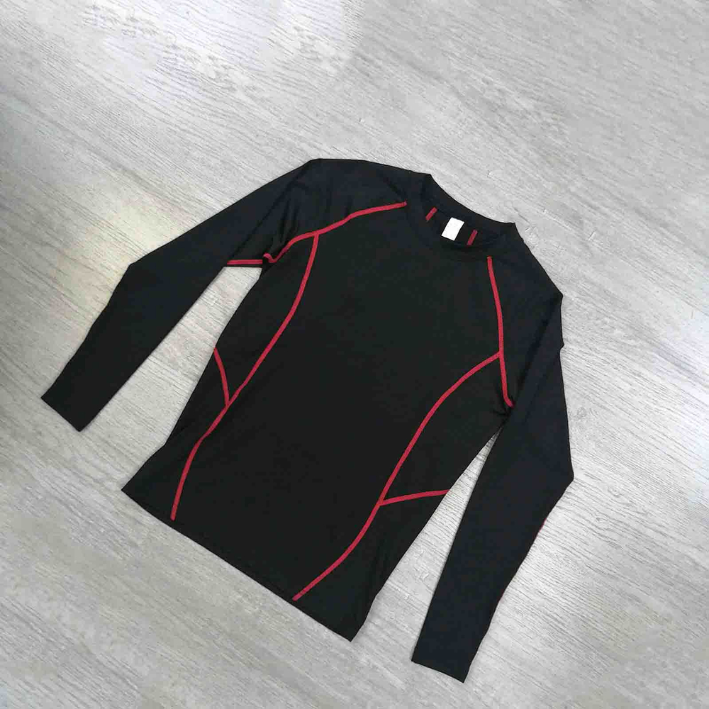 Рашгард Wolon Black/Red seams LS
