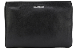 Balenciaga Leather Clutch Women"s Black