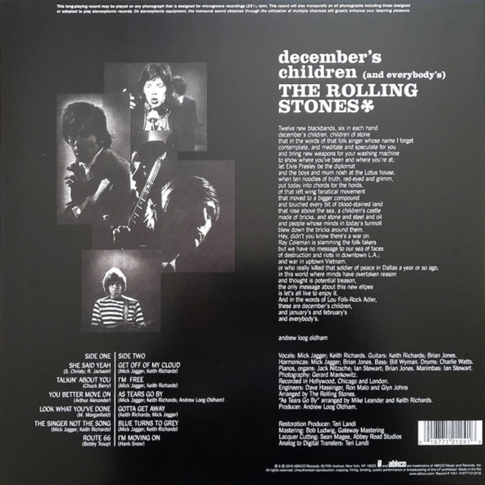 The Rolling Stones / December's Children (And Everybody's)(LP)