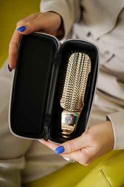 S-HEART-S Подарочный набор с расческой PREMIUM и чехлом (Золото с короткой ручкой)