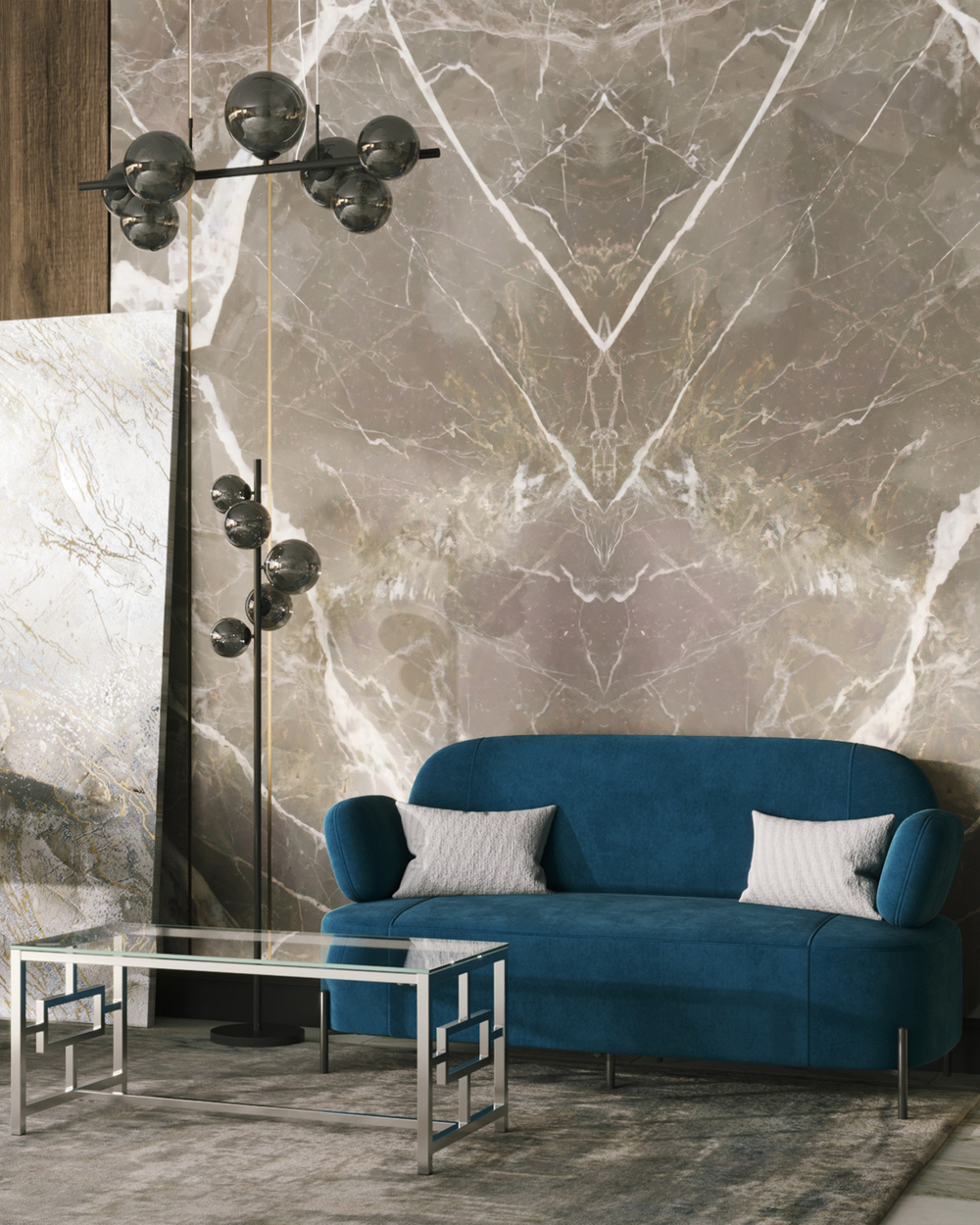 Журнальный стол 120*60 БРУКЛИН серебро