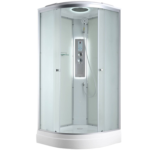 Душевая кабина AvaCan (АваКан) C2080 LED с низким поддоном, с ГМ, с электрикой и LED освещением, 80х80х215