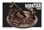 Astra Militarum Tallarn Desert Raiders Талларнский миномётный расчёт миниатюра для AOS,Waha, Настольная игра, НРИ, Варгейм, РПГ