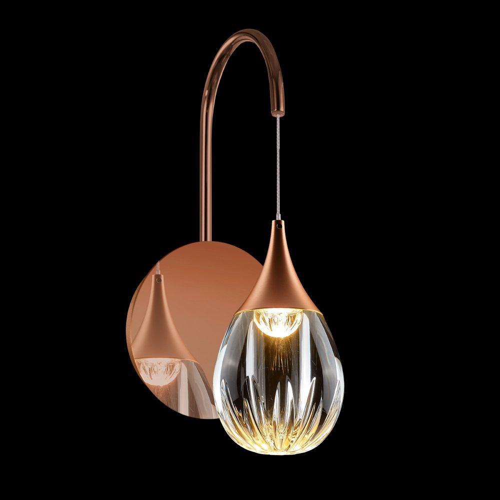 Настенный светильник MB24001004-1A copper/clear