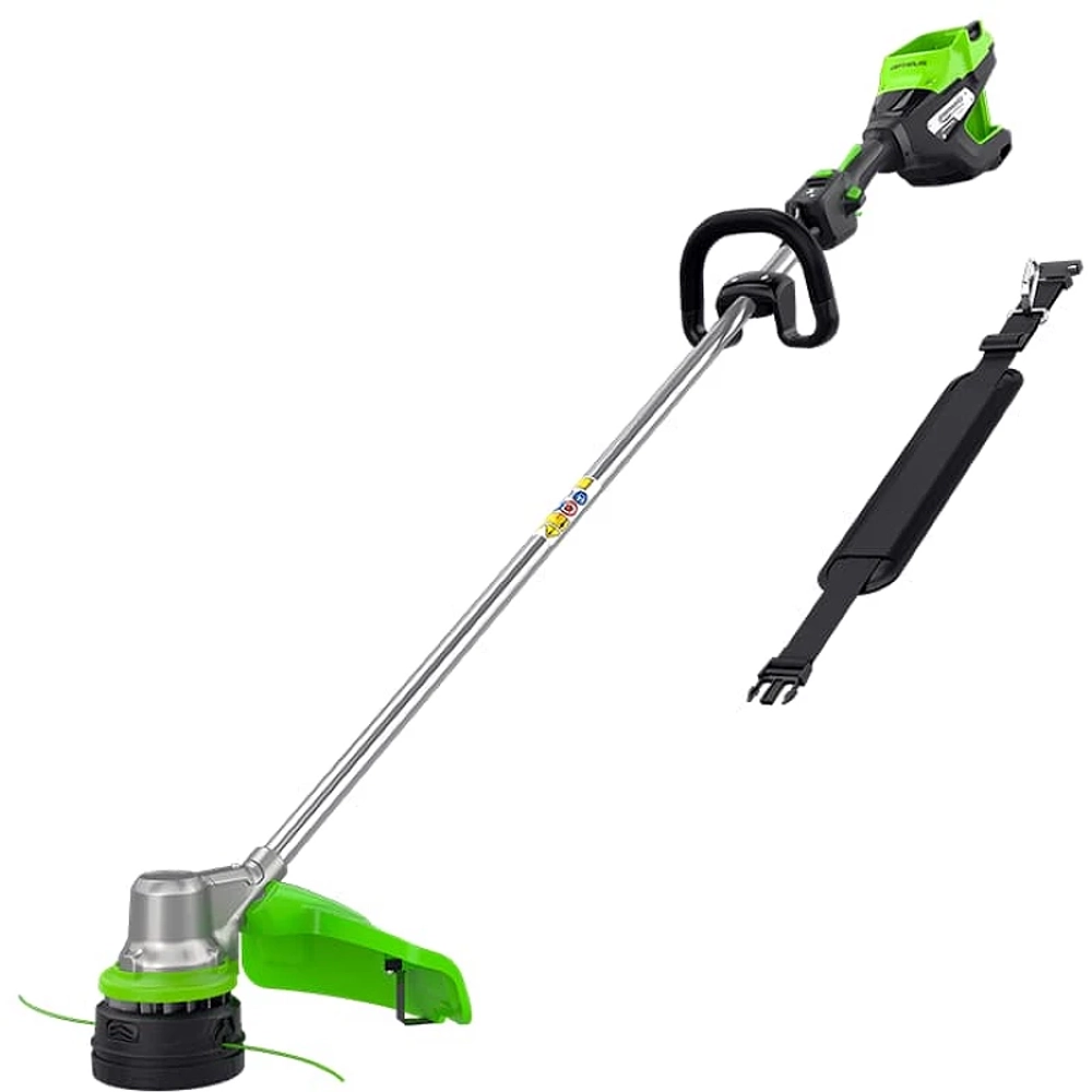 Аккумуляторный триммер Greenworks ST121K8 82В (1 x 8 Ач, ЗУ) захват 400 мм, 10 кг, 2112507U8