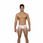 Мужские трусы брифы белые Clever CALM PIPING BRIEF 013801
