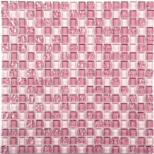 Мозаичная плитка стекло NO-294 Exclusive розовый глянцевая