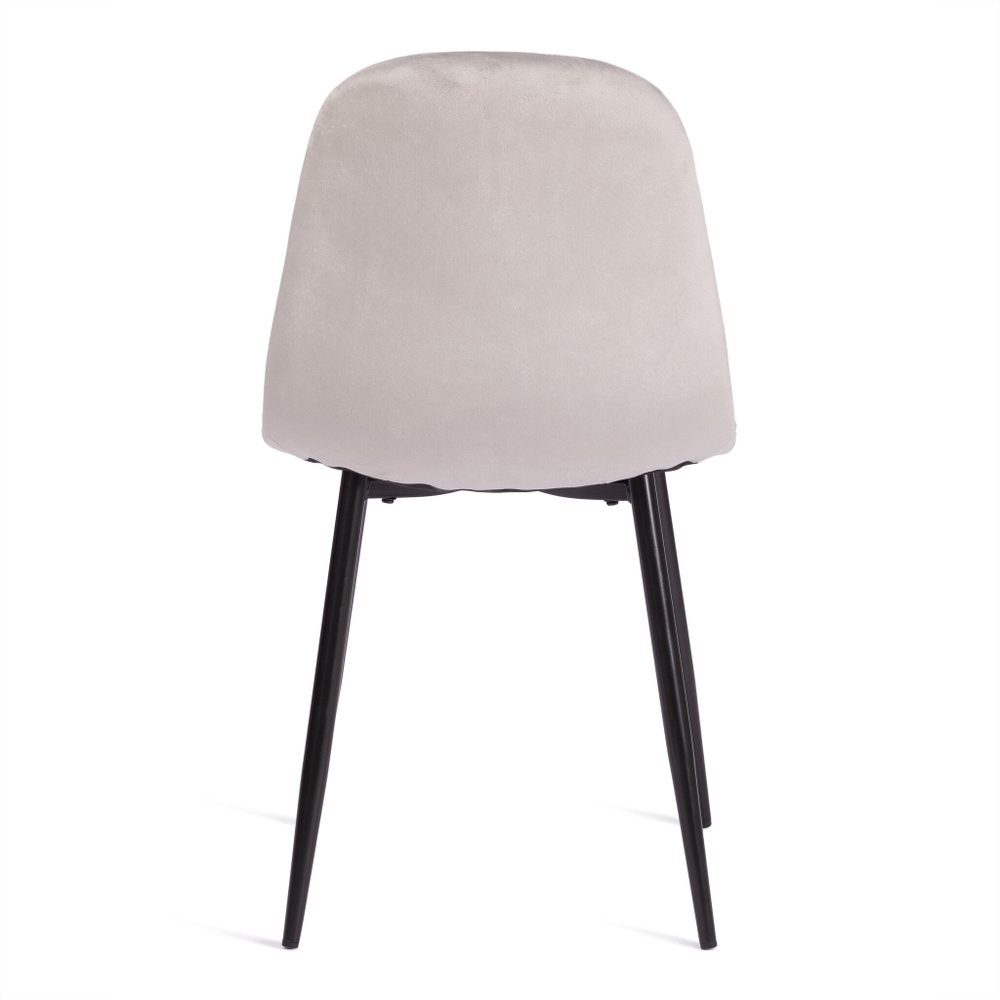 Стул BREEZE (mod. 4724) Велюр/металл , 44 х 53 х 87 см, Light grey (светло-серый) HLR14 / черный