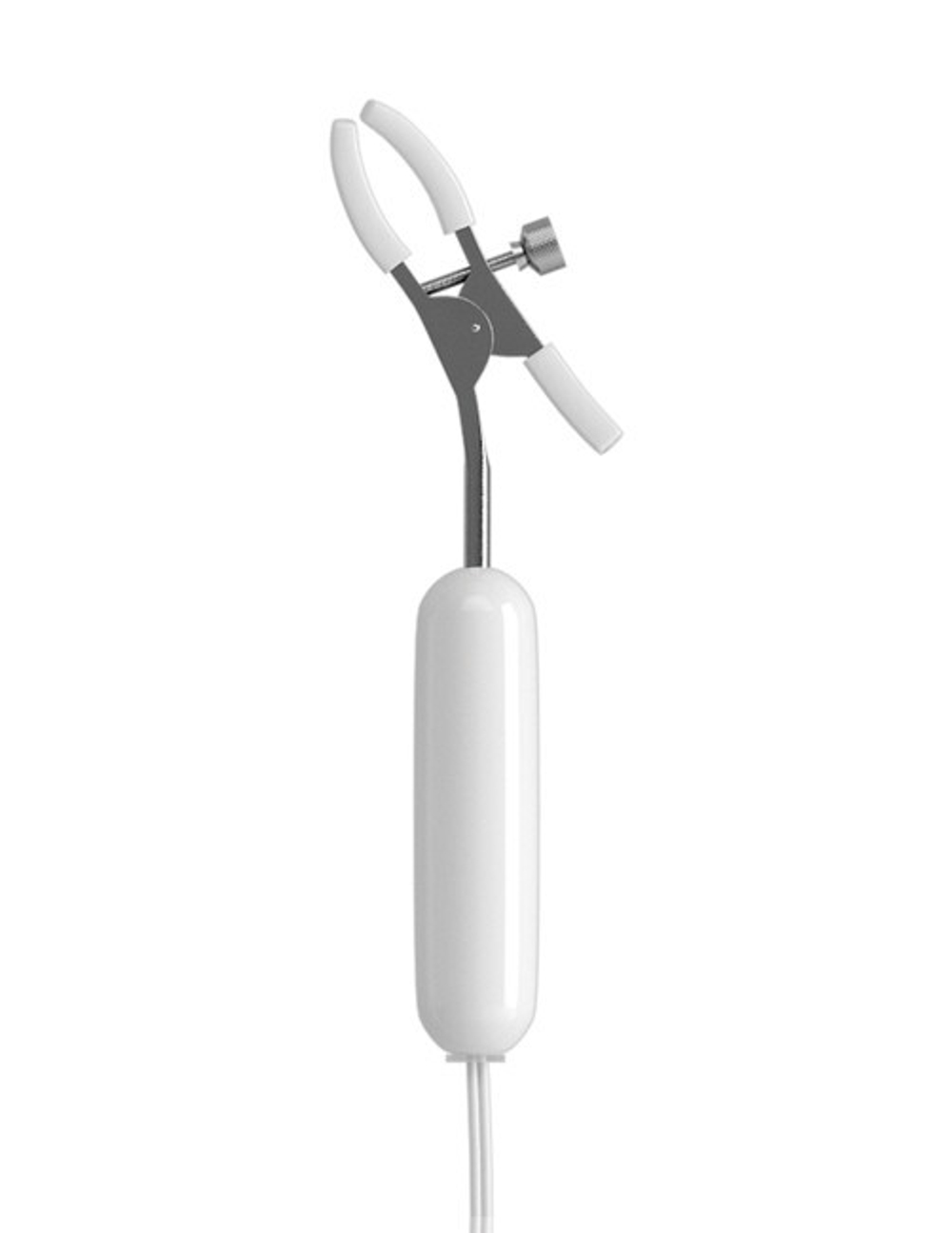 Зажим для сосков с Usb адаптером Nipple Clamp (Цвет: белый с серебряным)
