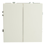 Переключатель 2-клавишный (механизм), STEKKER, 250В, 10А, серия Эмили, RSW10-5107-01, белый фарфор, soft touch 49869