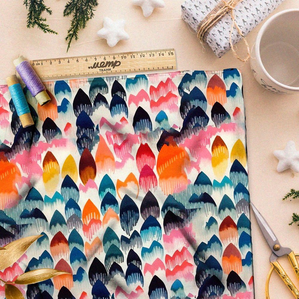 Ткань премиум габардин волшебные мелодии