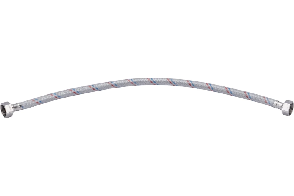 Гибкая подводка для воды ELKA (накидная гайка: сталь; оплетка нейлон; покрытие ПВХ)1/2", вр/вр, 50см