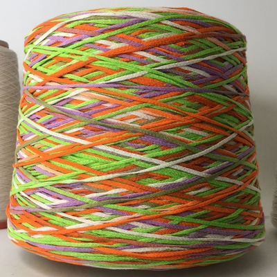 TATTOO - Lineapiu; 100% хлопок; 200м/100гр; Шнурок; Секционное окрашивание: оранжевый, сиреневый, ярко-зеленый, белый