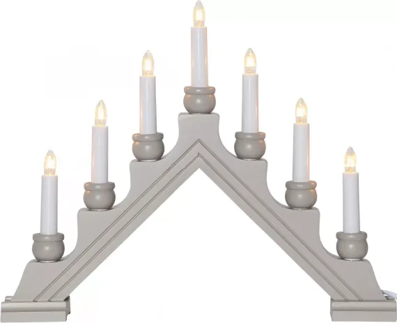 Горка рождественская Карина, 7 ламп, 34х42 см., светло-серый, Star Trading (276-47)