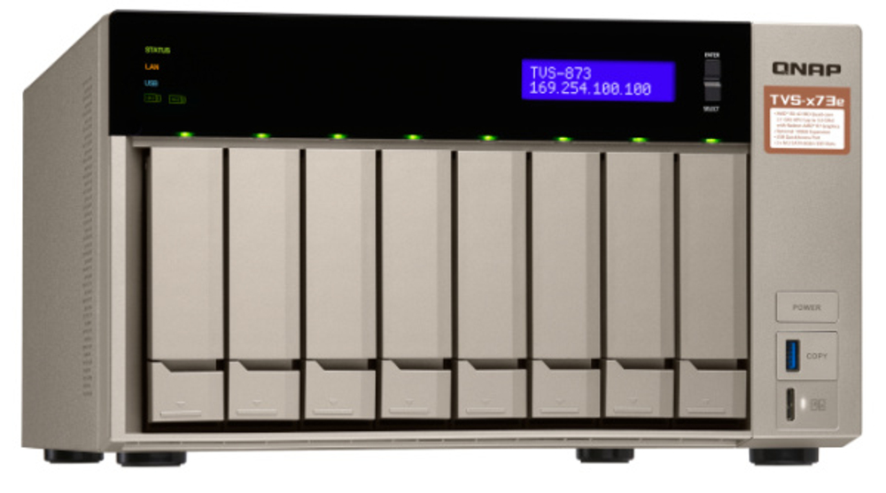 Сетевой RAID-накопитель QNAP TVS-873e-8G