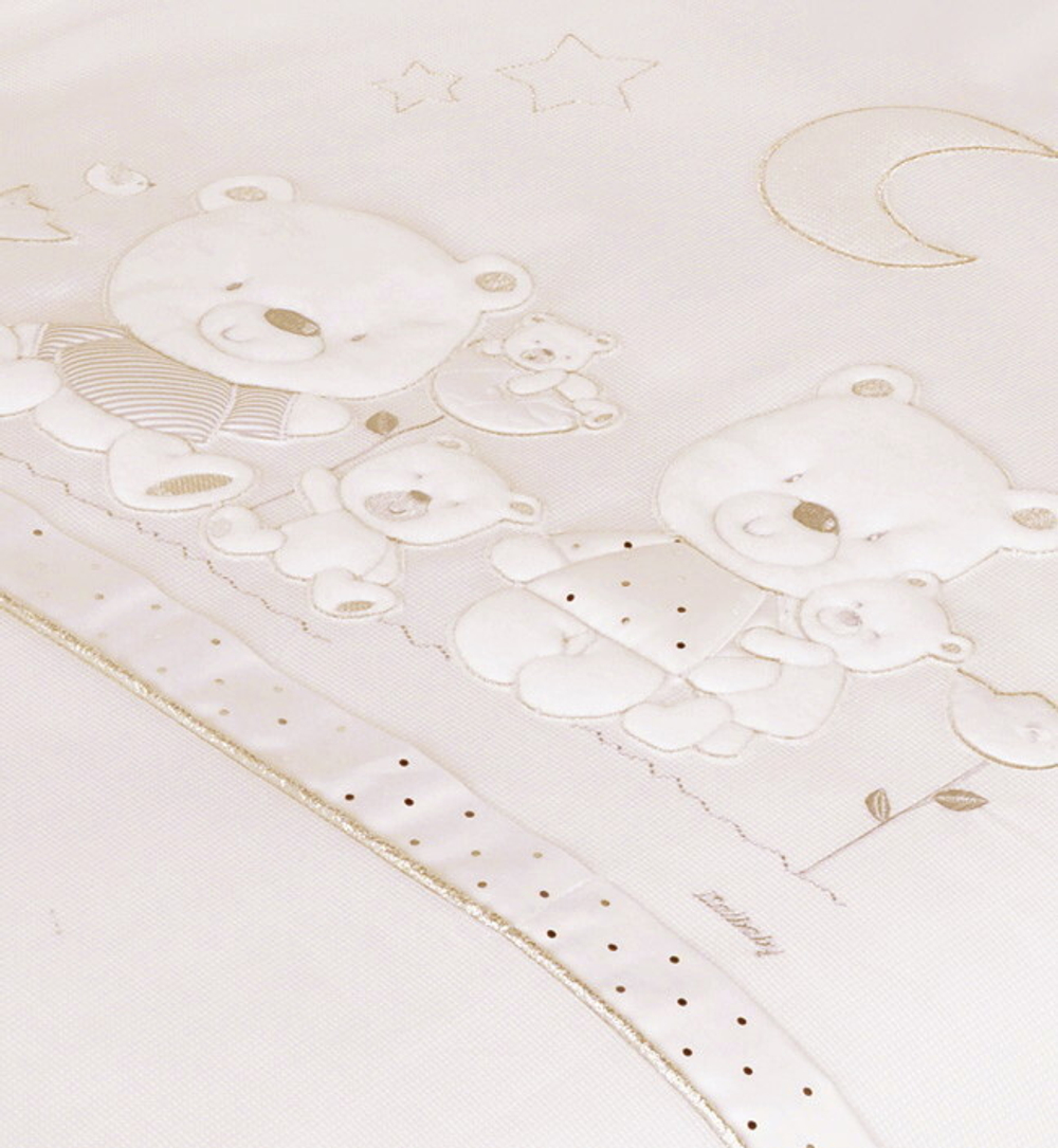 Комплект белья из 5-и предметов Italbaby Happy Family крем