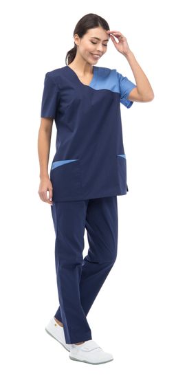 Костюм женский "Волна" NEW (т.синий/голубой)