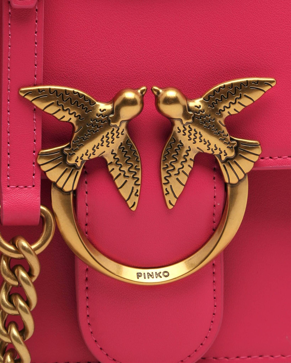 кожаная сумка через плечо love one classic Pinko - розовый(100941 A0F1)