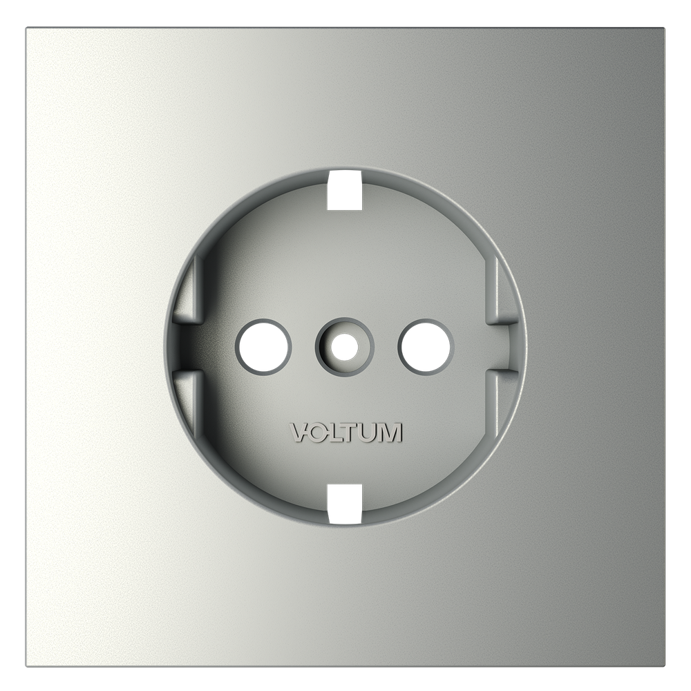 Накладка для розетки с заземлением, (сталь) Voltum S70 VLS000605