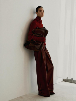 Massimo Dutti Блестящие брюки - Studio, рыжевато-коричневый