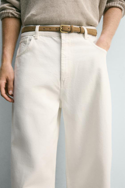 ZARA ДЖИНСЫ WIDE LEG, БЕЛЫЙ