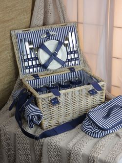 HOLYDAY BASKET Набор для пикника с термосумкой и пледом на 4 персоны