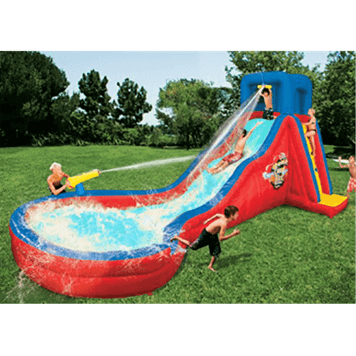 Коммерческий надувной водный батут с бассейном «Лазурная горка» 5*3*3 м