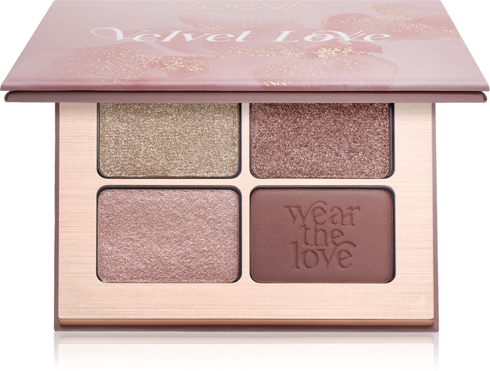 ZOEVA Velvet Love Eyeshadow Quad - палитра теней для век, 4× 1,5 g