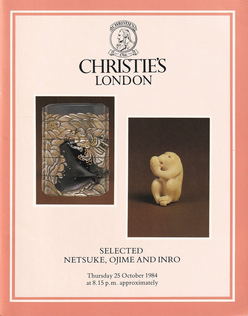 Каталог аукциона Christie's, Лондон, Избранная коллекция нэцкэ, одзимэ и инро от 25 октября 1984 года
