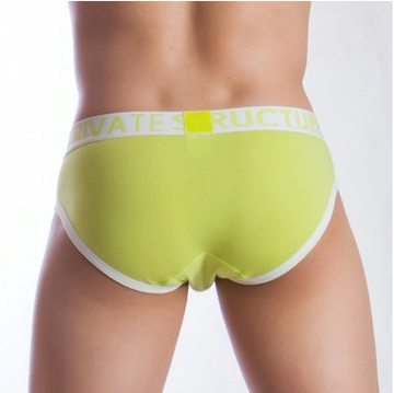 Мужские трусы слипы желтые Private Structure NOS Spectrum Yellow Brief PST0057