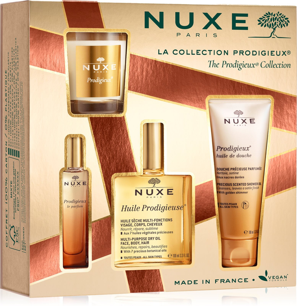 Nuxe Set 2023 The Prodigieux Collection - Рождественский подарочный набор /  4 szt.   / GTIN 3264680037870