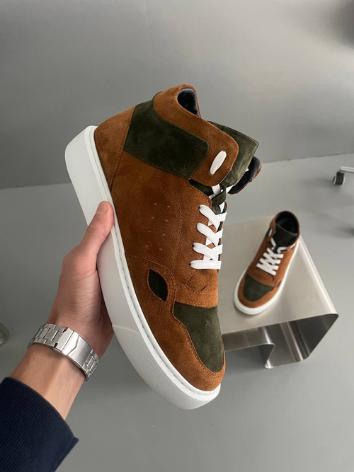 Кеды мужские, higher, арт. 106-3, кофе-хаки