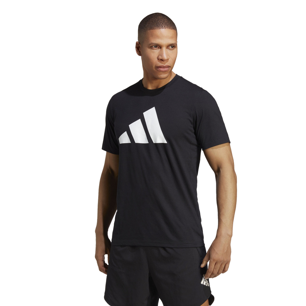 Мужское теннисное поло adidas Training Essential Feel Ready Logo T-Shirt Men - Black, White