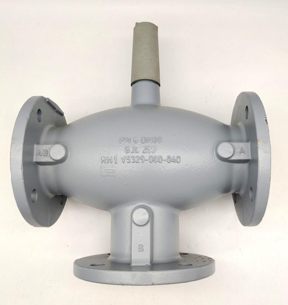 Клапан чугунный фланцевый 3-ходовой DN80 PN6 KVS100 Honeywell V5329C1083