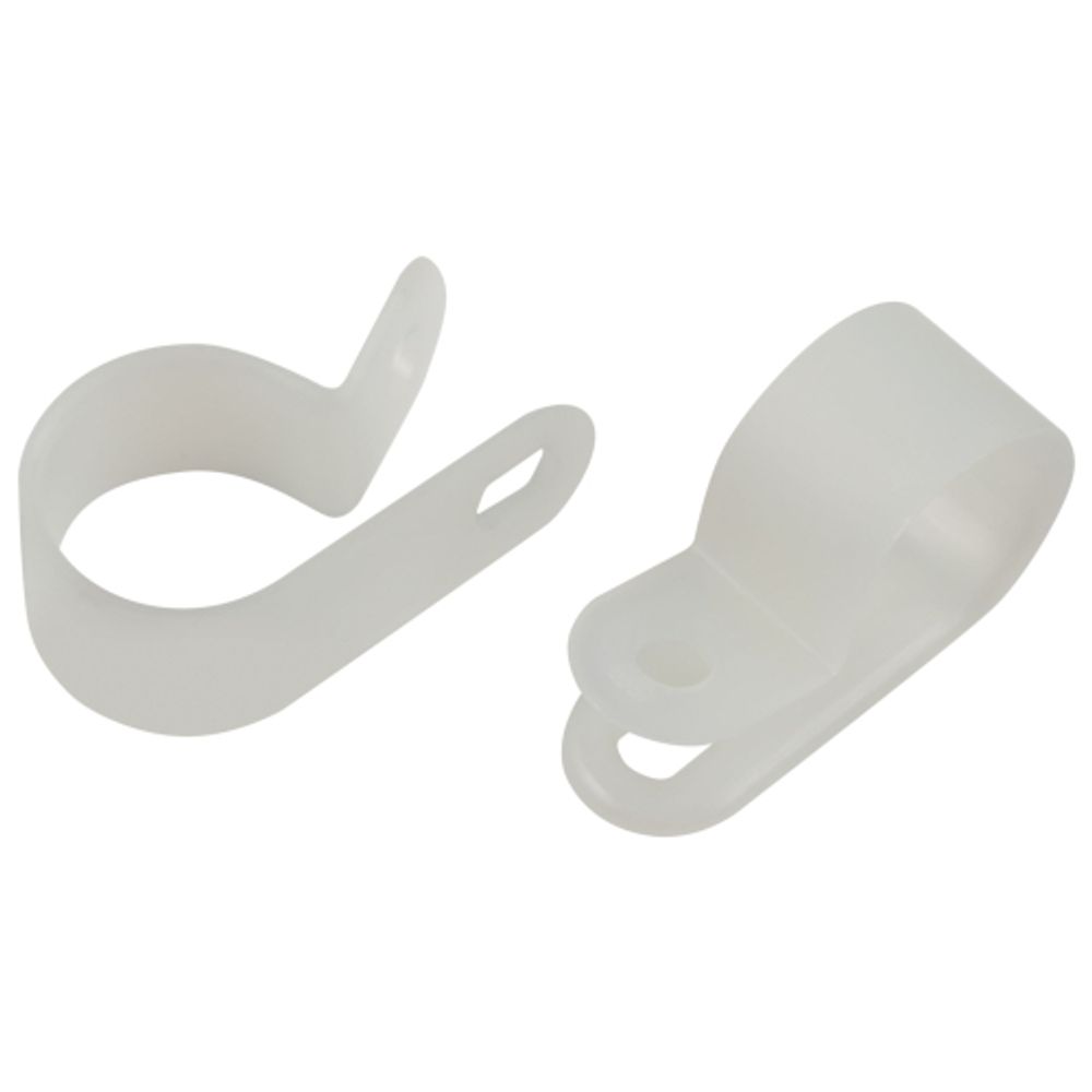 Скоба кабельная нейлоновая под винт ЭРА NO-225-294 20 мм белая 10 шт