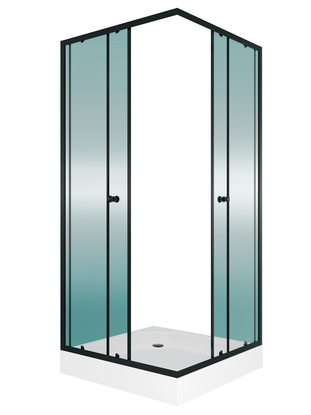 Душевое ограждение DIONRIA (80х80) стекло прозрачное, поддон низкий