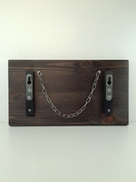 Подкова-сувенир «серебро» на черном, с цепочкой. Панно на стену